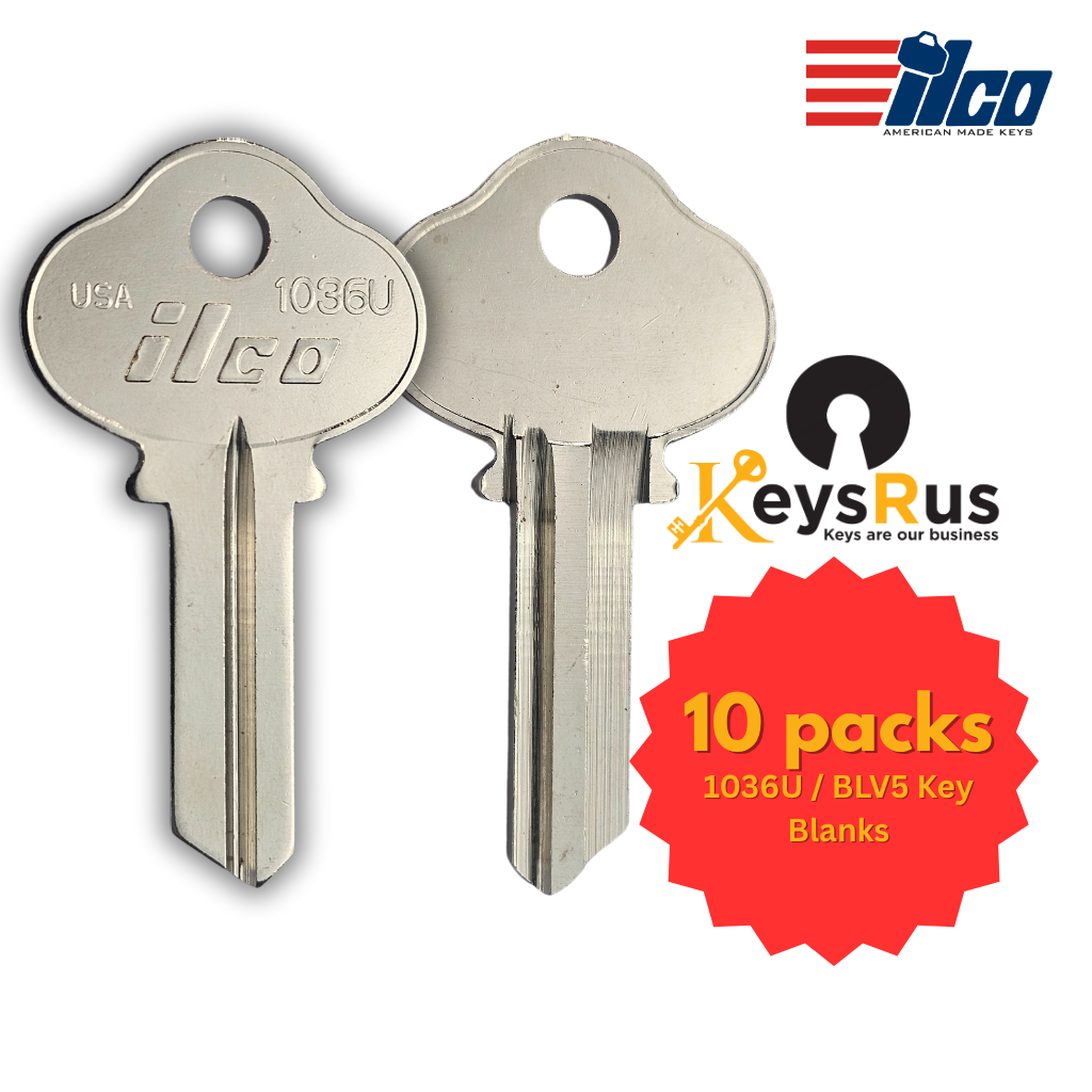 1036U / BLV5 Key Blank – 10-Pack – ILCO