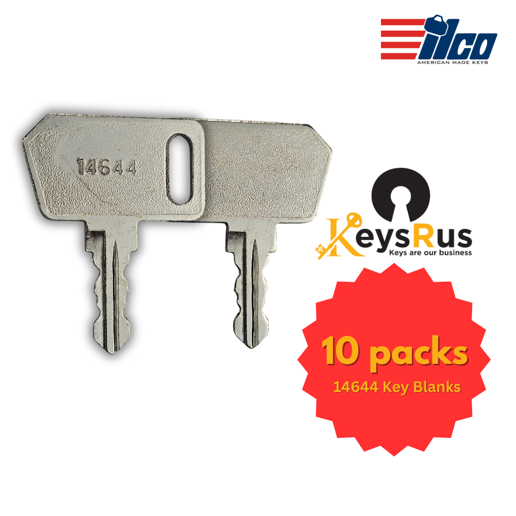 14644 Key Blanks – 10/Pack | Fits Terex Articulated Trucks & Multiquip Equipment