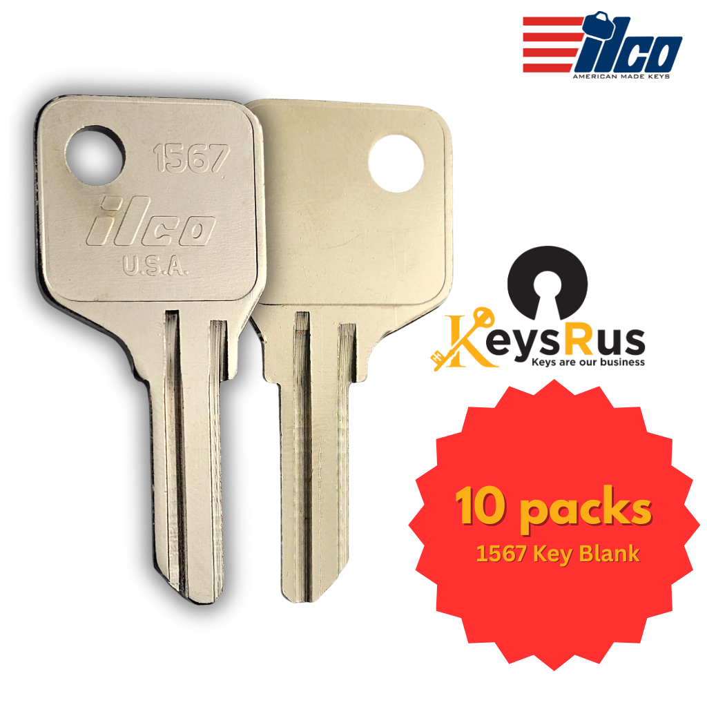 1567 Key Blank – Padlock Keyway – 10-Pack – ILCO