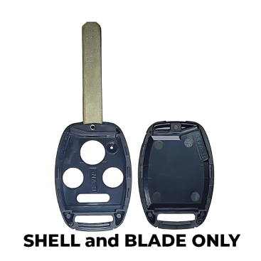 2006-2014 Honda Acura / 4-Button Remote Head Key SHELL / HO01 / MLBHLIK-1T, KR55WK49308, N5F-S0084A (AFTERMARKET)