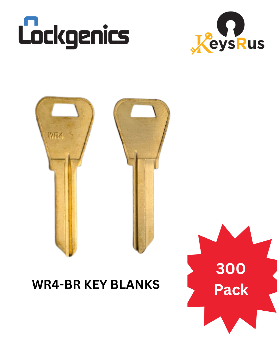 WR4 Key Blank – BR – 300-Pack – Ilco