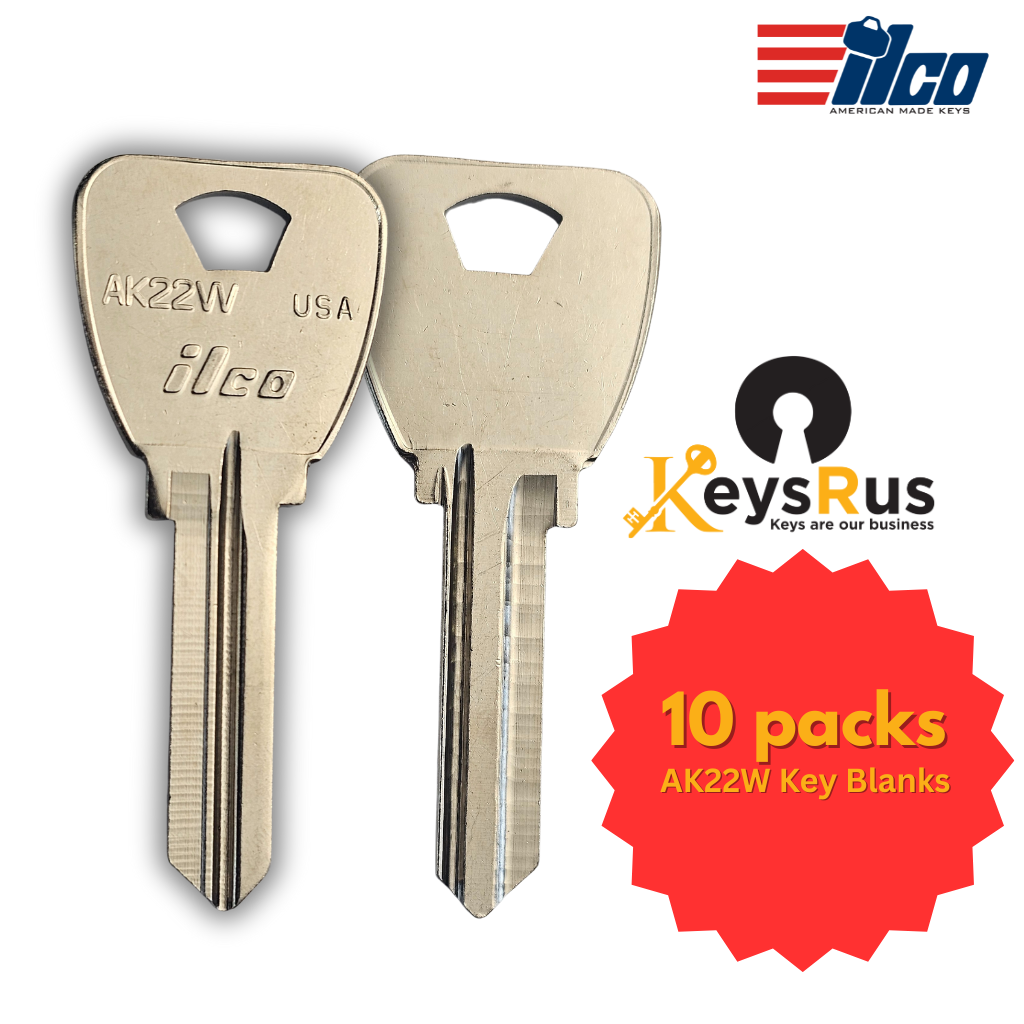AK22W Key Blank – Furniture & Cabinet Keyway – 10-Pack – ILCO
