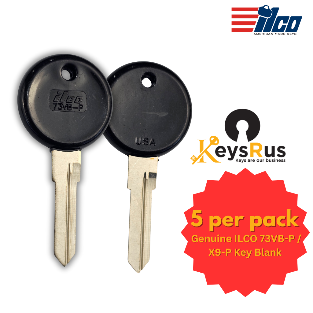 Genuine ILCO 73VB-P / X9-P Key Blank – 5 per Pack for Audi, Porsche, and Volkswagen