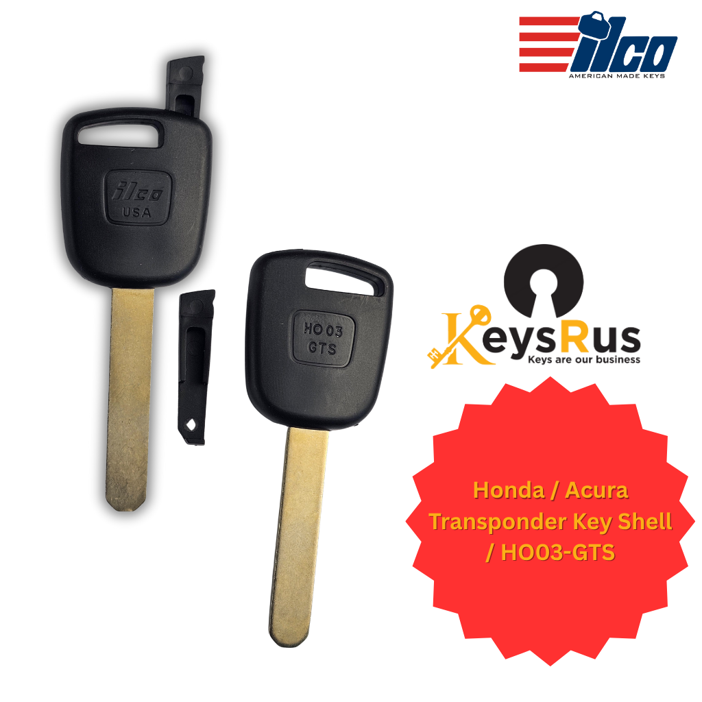 Honda / Acura Transponder Key Shell / HO03-GTS – High-Quality Replacement Shell by ILCO