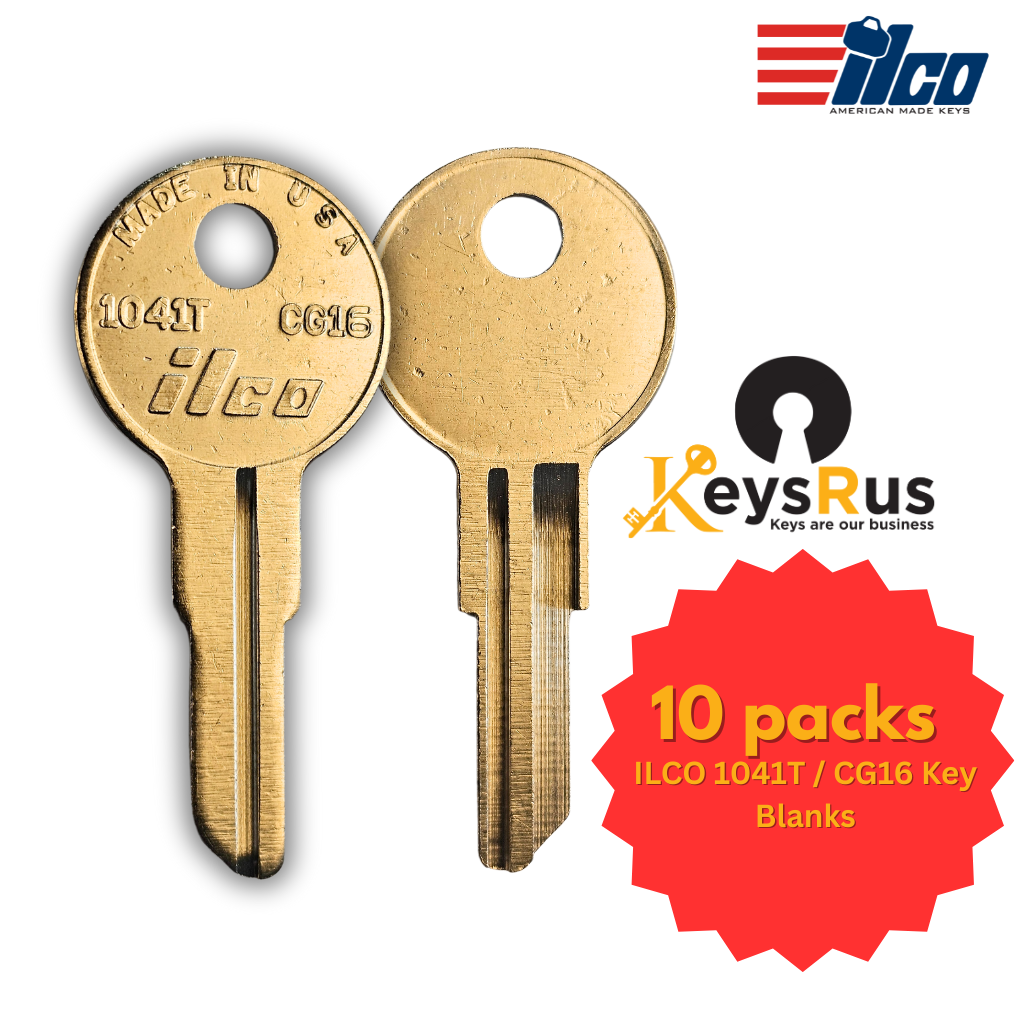 1041T / CG16 Key Blank – Alarm Keyway – BR – 10-Pack – ILCO