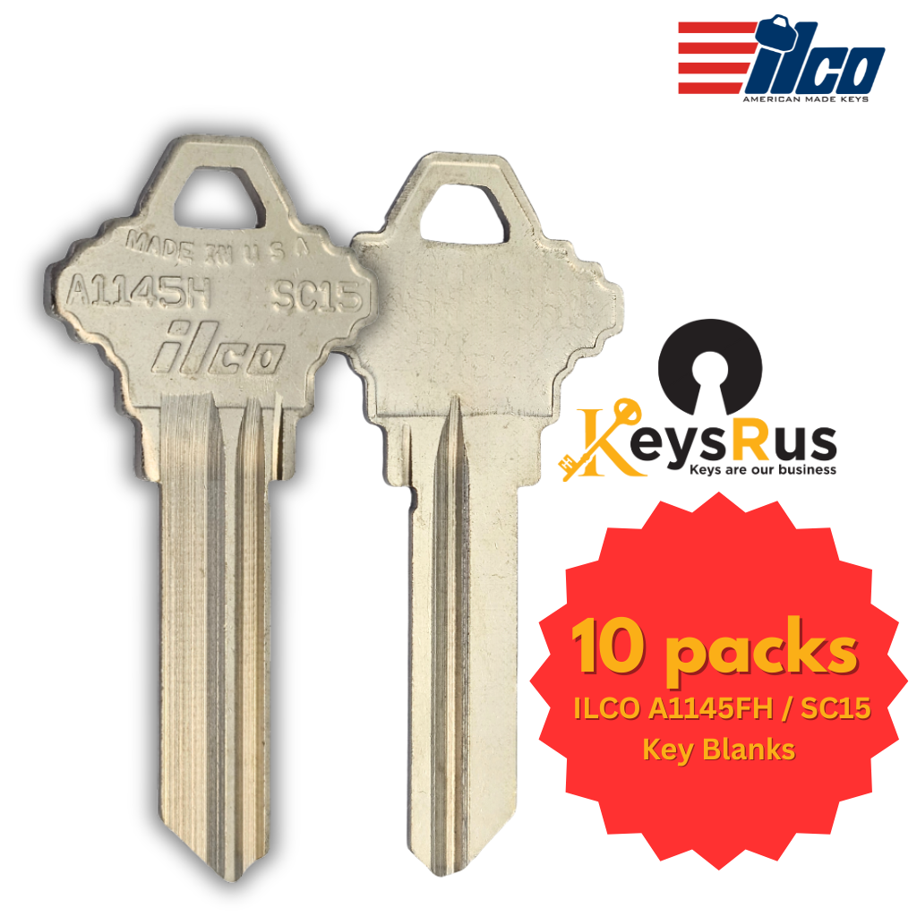 A1145H / SC15 Key Blank – Schlage Keyway – NP – 10-Pack – ILCO