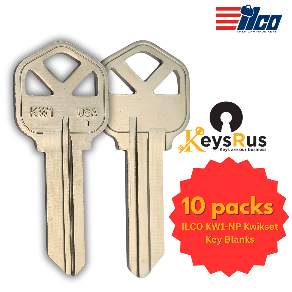 Ilco KW1 Key Blank – Nickel plated – 10-Pack