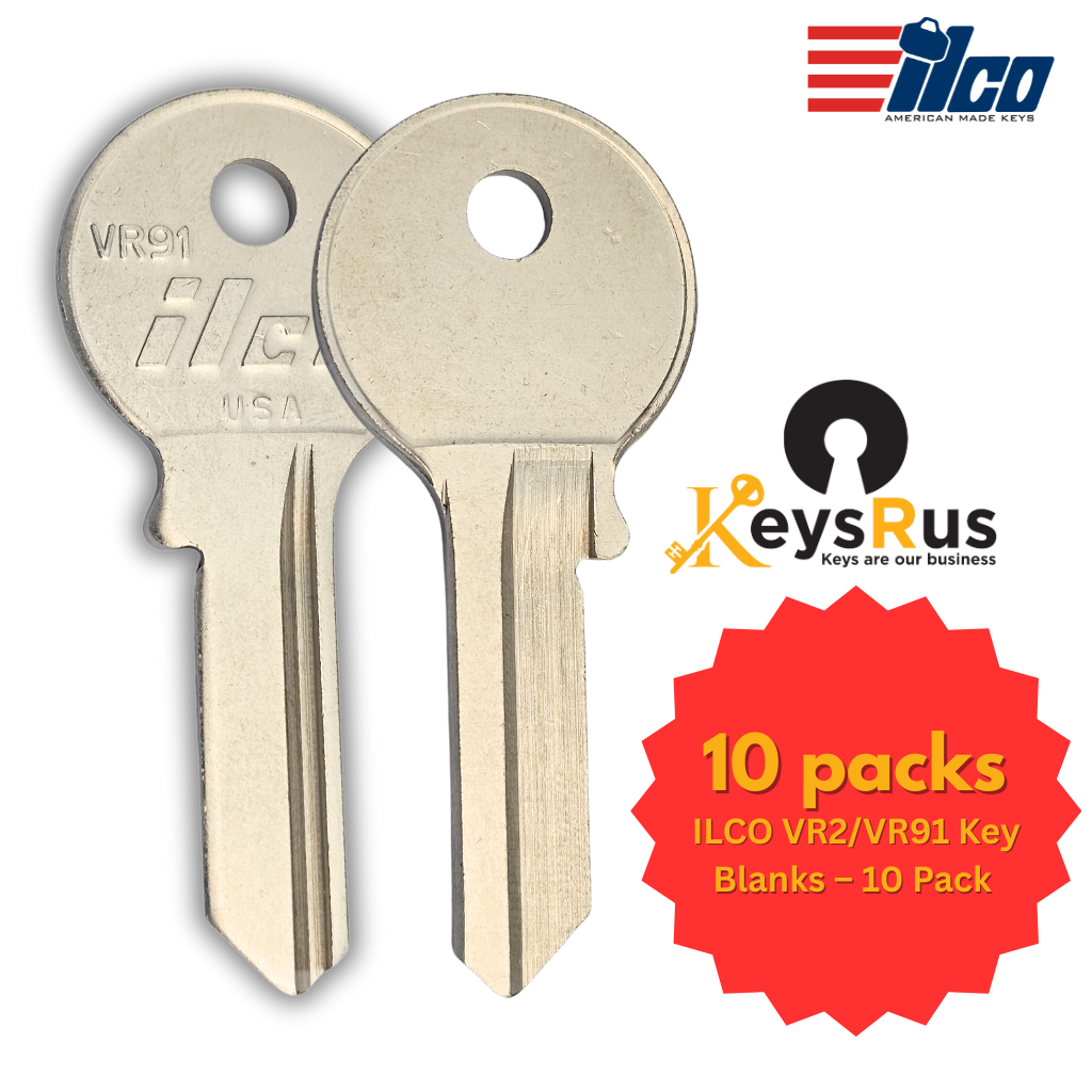 VR2 / VR91 Key Blank – Viro Keyway – NP – 10-Pack – ILCO