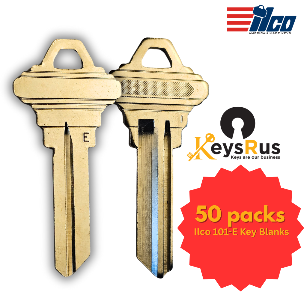101-E Key Blank – 6-Pin Schlage E Keyway – NP – 50-Pack – ILCO