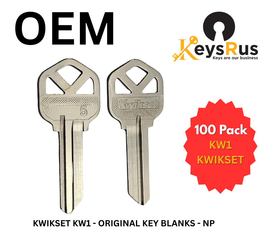 KW1 OEM Key Blank – NP – 100-Pack – Kwikset