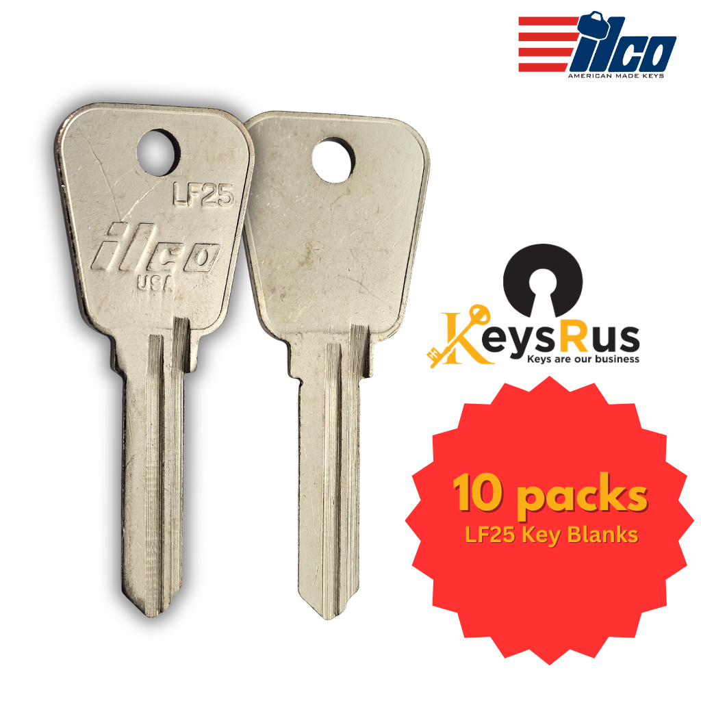 LF25 Key Blank – Lowe & Fletcher Keyway – 10-Pack – ILCO