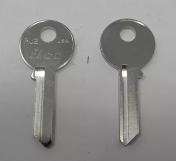 PU2 Pundra Key Blanks, 10-Pack, Compatible with Pundra Padlocks, Office Furniture, and Platinum Locks
