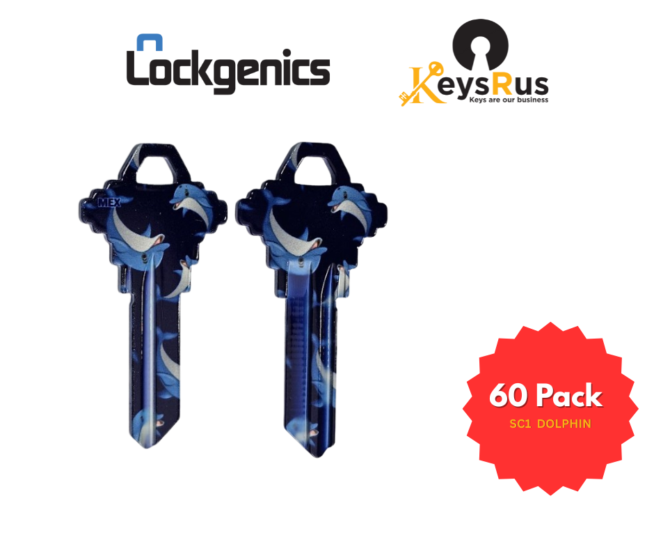 SC1 Decorative Key Blank – Assorted Designs – 10/50/60-Pack – LockGenics