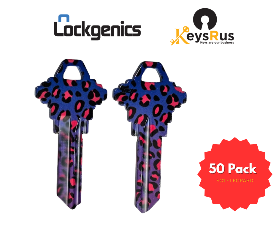 LockGenics SC1 Decorative Key Blank – Leopard – 50-Pack
