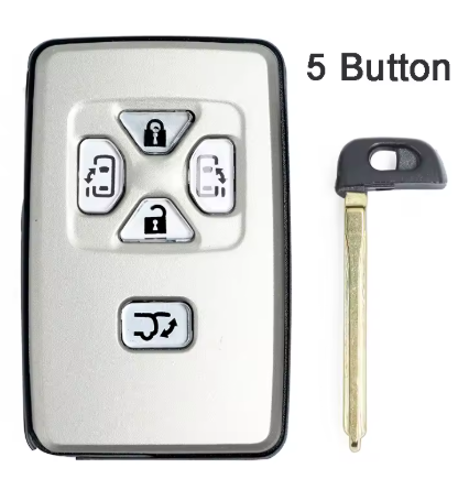 Toyota Estima / Previa Smart Key Shell – 5 Button – Compatible with Lonsdor LT20-03