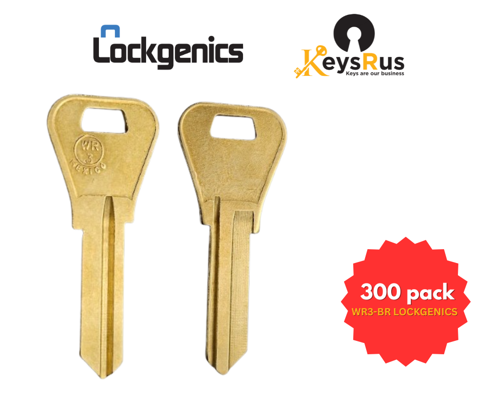 LockGenics WR3 Key Blank – Brass – 300-Pack