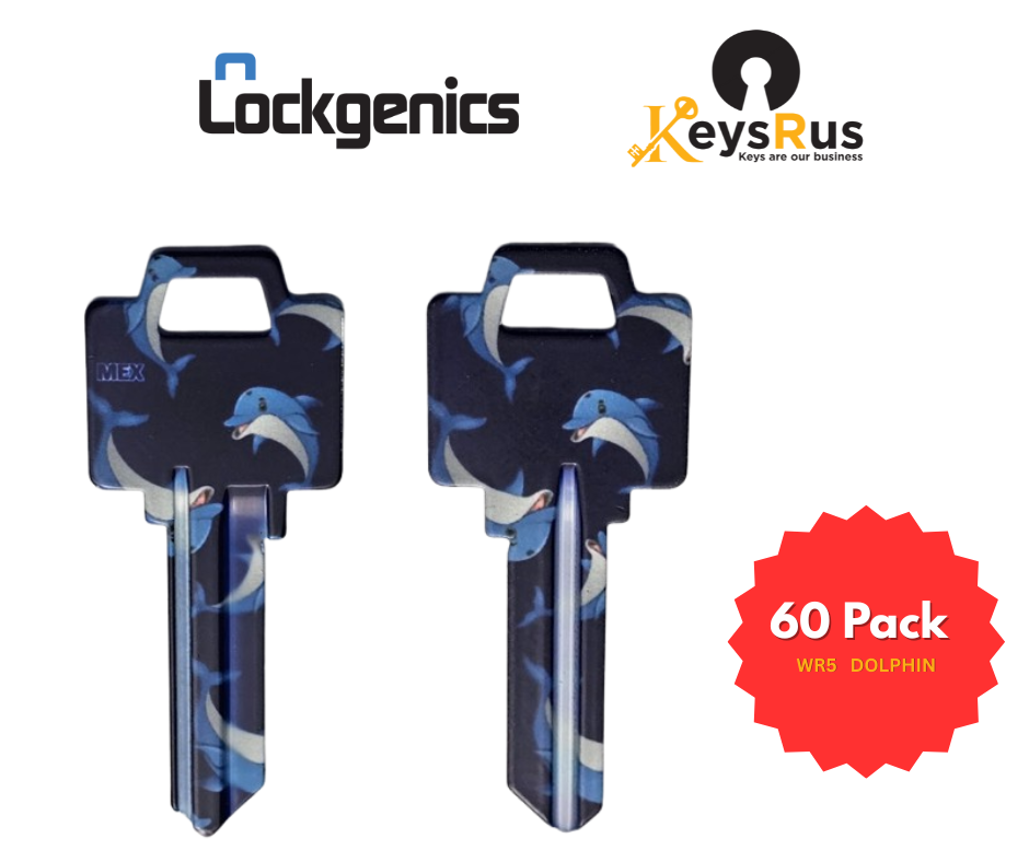 LockGenics WR5 Decorative Key Blank – Dolphin – 60-Pack