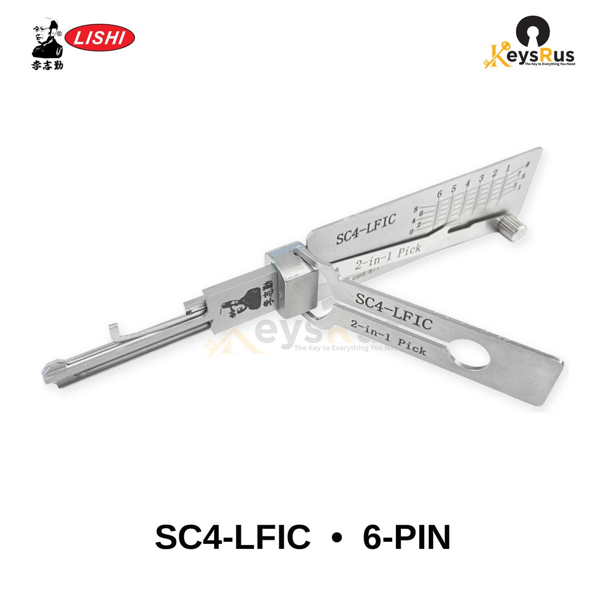 Original Lishi SC4-LFIC pick and decoder, Keysrus