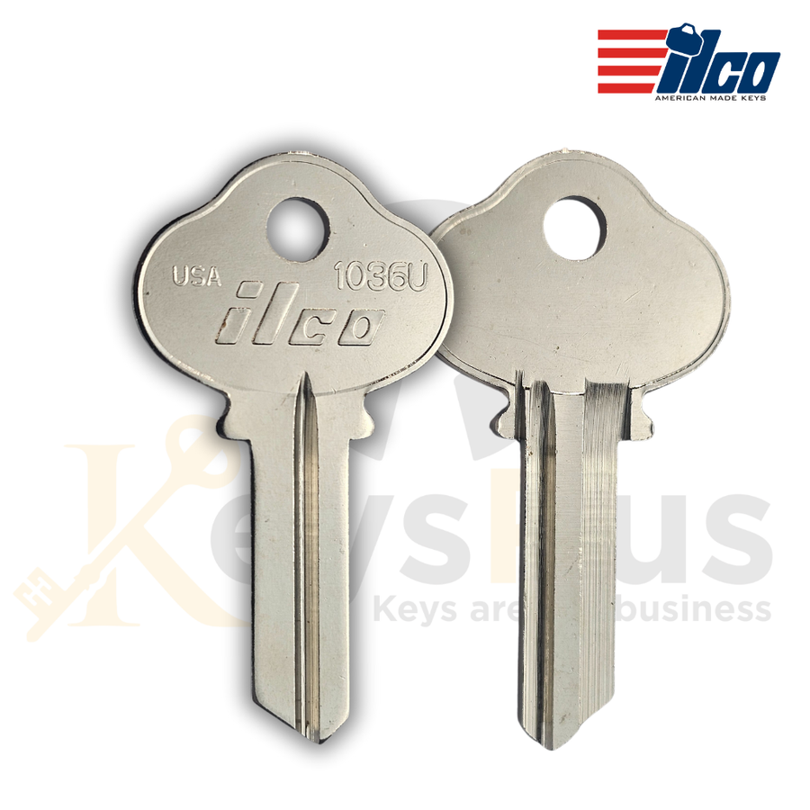 1036U / BLV5 Key Blanks 10 pack - ILCO Brand for Residential & Commercial Use