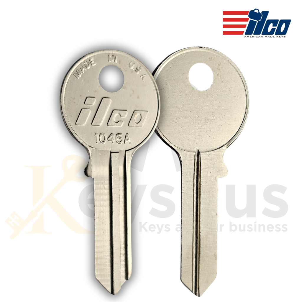 1046A Key Blanks for Padlocks, 10-Pack (ILCO), High-Quality Locksmith Key Blanks