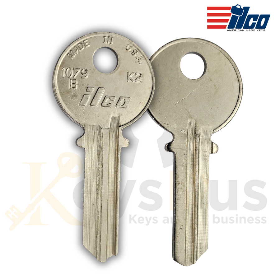 1079B / K2 Key Blanks, 10 pack ILCO, Durable Key Blanks for Locksmiths