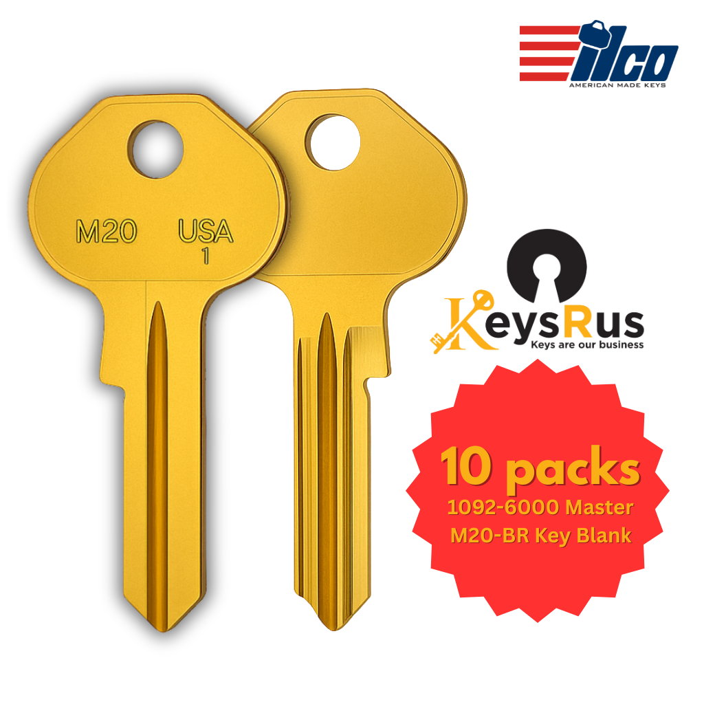 M20 | ILCO 1092-6000 Master High-Security Key Blank - 10 Pack