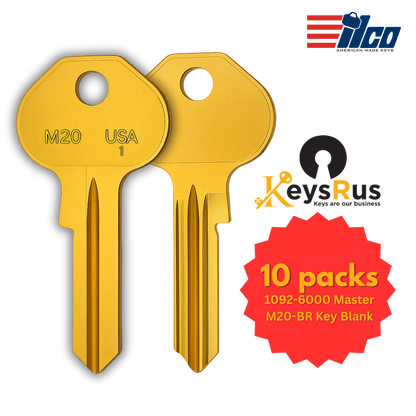 M20 | ILCO 1092-6000 Master High-Security Key Blank - 10 Pack