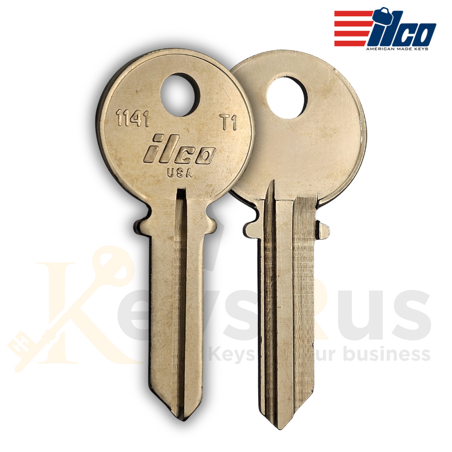 1141 / T1 Key Blanks for Residential & Commercial Locks, 10-Pack (ILCO)