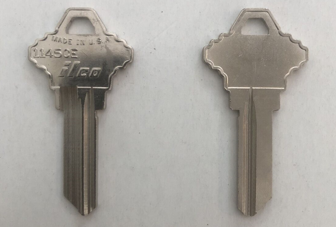 Ilco 1145CE Key Blanks – 10-Pack | Nickel-Plated Brass 5-Pin Blanks for Schlage C Keyway Locks