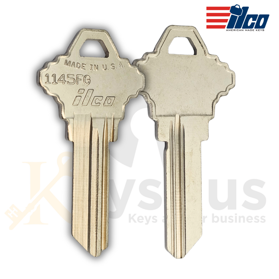 1145FG Key Blanks, 10-Pack, High-Quality Brass Blanks for File Cabinets, Office Furniture & Utility Locks