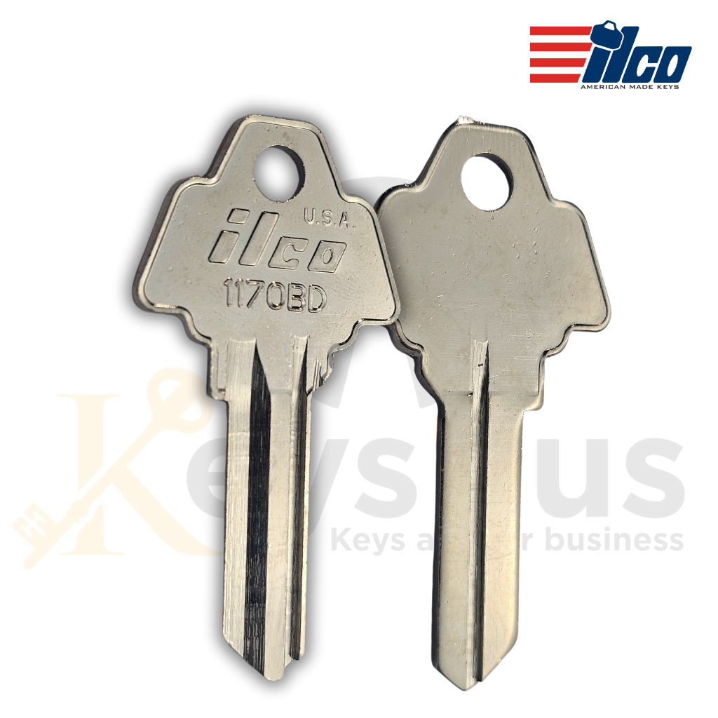 1170BD Key Blanks, 10-Pack, Residential & Commercial Use, High-Security Profile (ILCO)