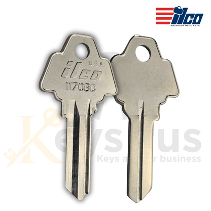 1170BD Key Blanks, 10-Pack, Residential & Commercial Use, High-Security Profile (ILCO)