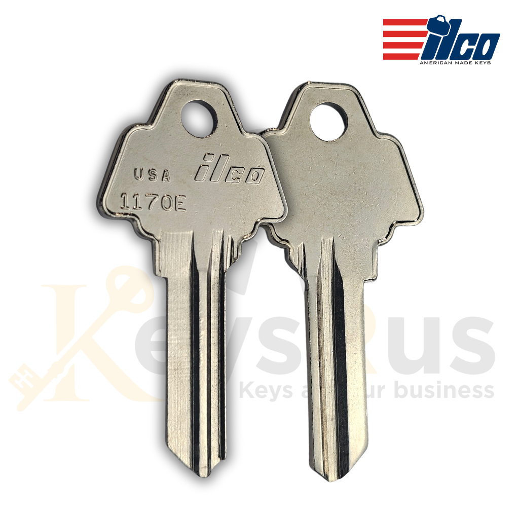 1170E Key Blanks for HOLLYMADE Locks, 10-Pack, Residential & Commercial Use, High-Security Profile (ILCO)