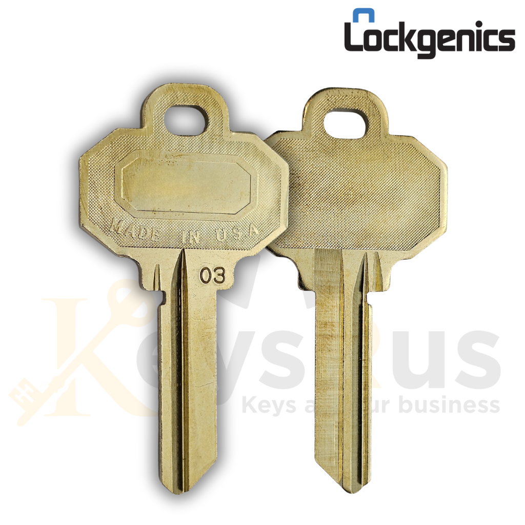 1510 Baldwin / SC1 Big Head Key Blanks, 10-Pack, LOCKGENICS Brass 5-Pin Key Blanks for Residential Locks (SC1 Keyway)