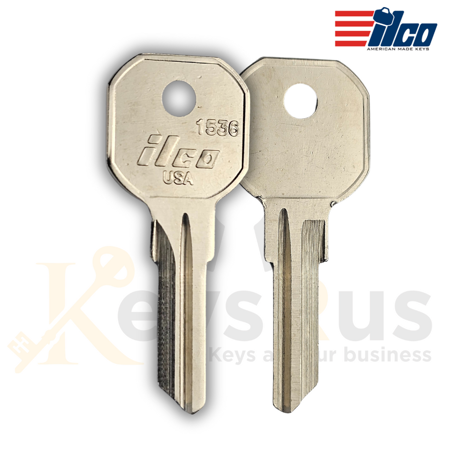 1536 Key Blank, 10 Pack, ILCO Hurd/Delta Toolbox & Utility Lock Key