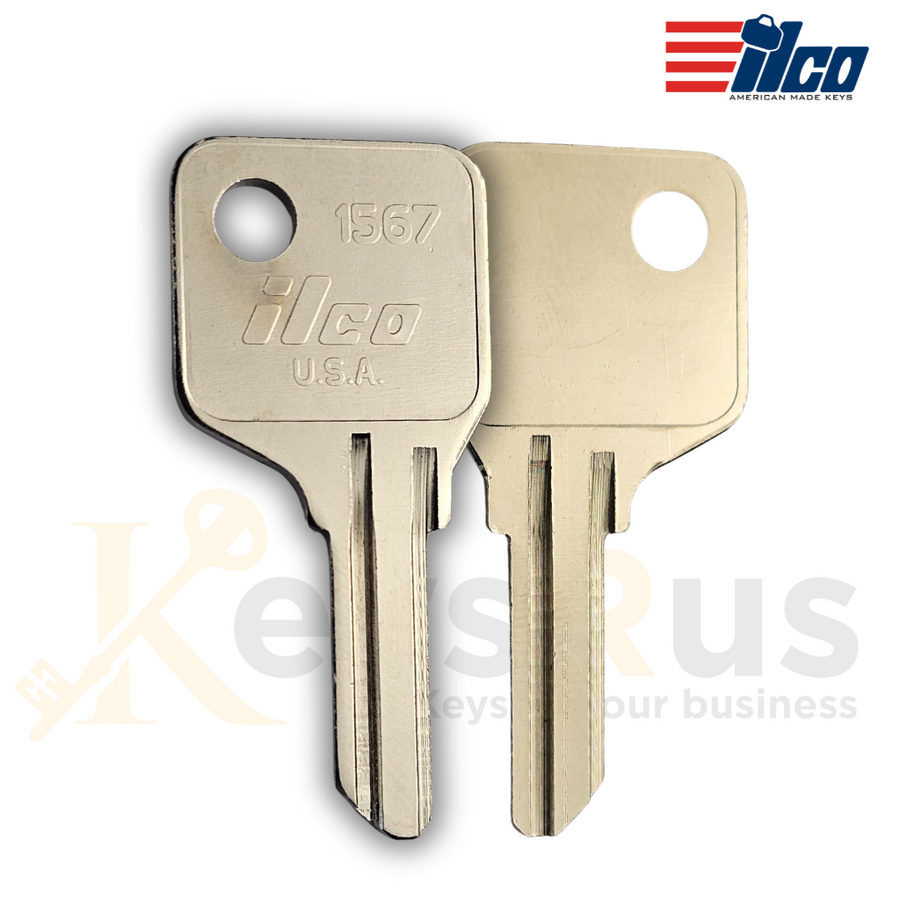 1567 Key Blank for Padlocks, 10 pack, ILCO Padlock Key Blanks