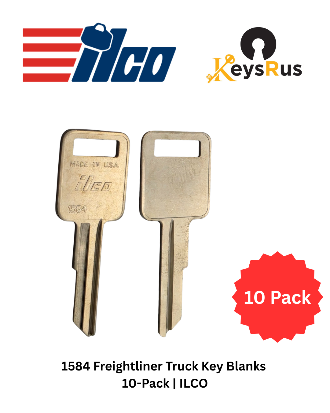 1584 Freightliner Truck Key Blanks – 10-Pack | ILCO