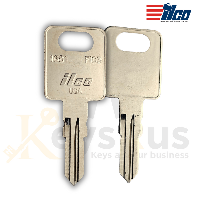 1681 / FIC3 Key blanks for Construction & Equipment Keys 10 / pack ILCO