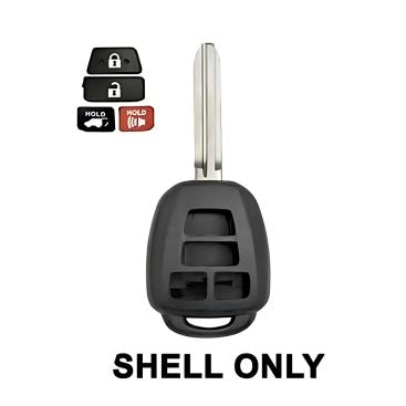 2013-2018 Toyota RAV4 / 4-Button Remote Head Key SHELL / (AFTERMARKET) | For FCC ID: HYQ12BDM / HYQ12BEL