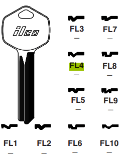 FL1 Key Blanks – 10-Pack (ILCO) | Residential, Cabinet & Furniture Lock Use
