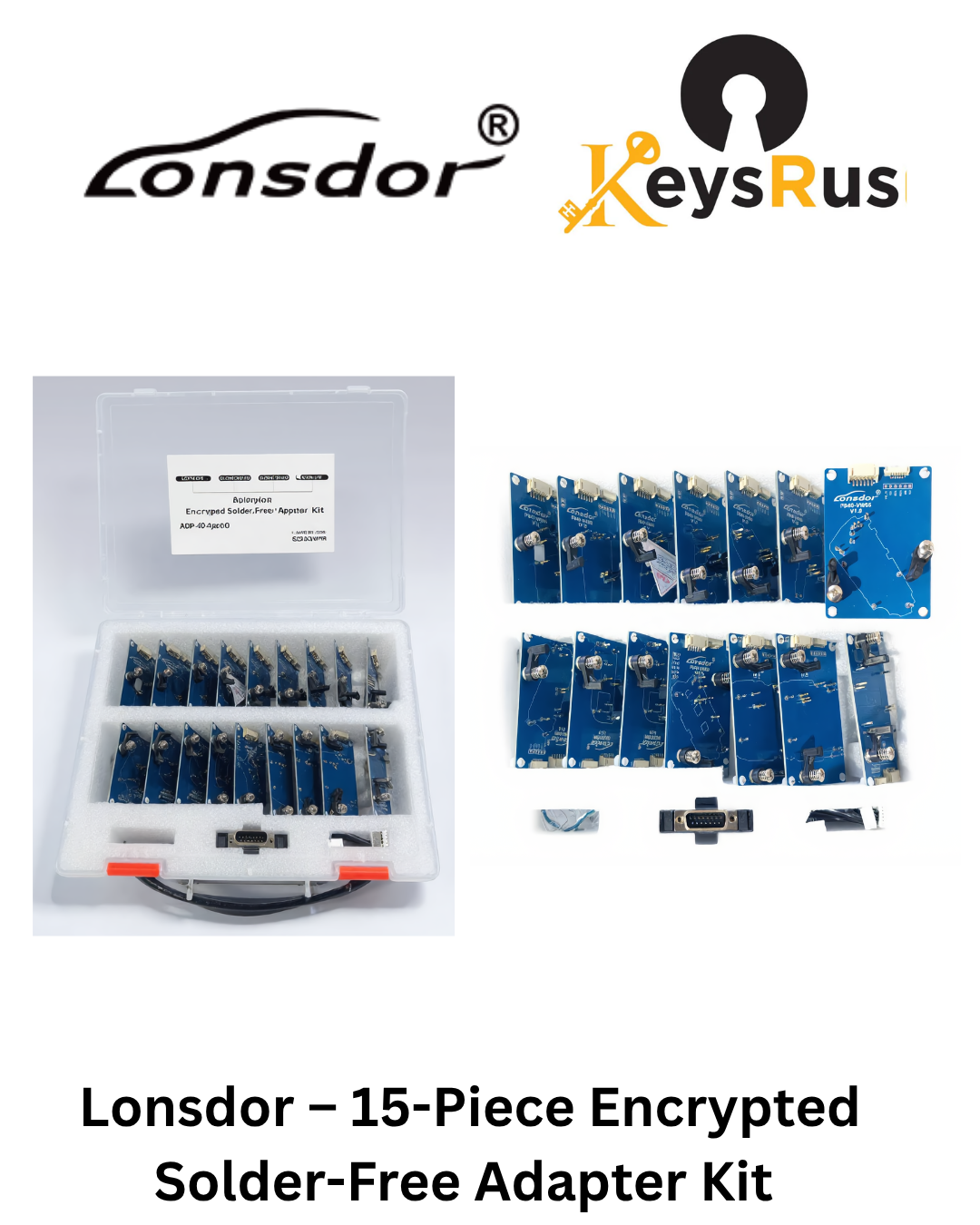 Lonsdor ADP-40 solder-free adapter kit, 15-piece