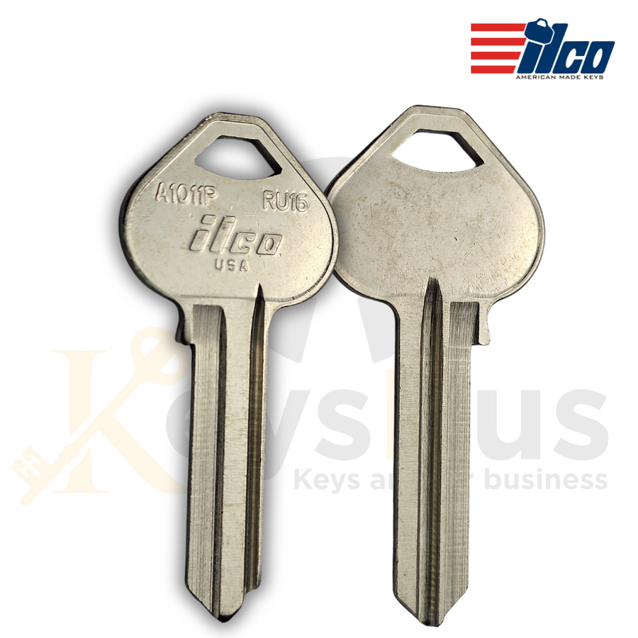 A1011P / RU16 Key blanks for Residential & Commercial Keys 10 pack ILCO