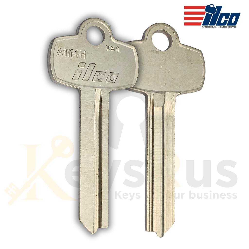 A1114H Key Blanks, H Section SFIC, 10-Pack, ILCO Compatible with Best Interchangeable Core Locks
