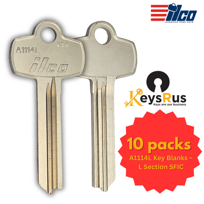 A1114L SFIC Key Blank – L Section – 10-Pack – ILCO
