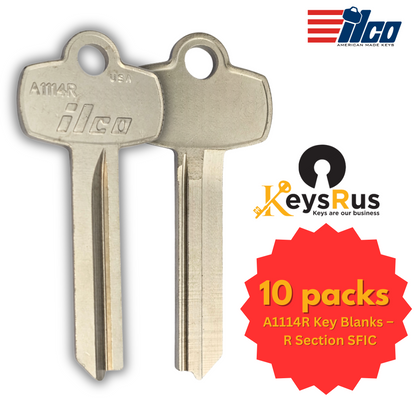 A1114R SFIC Key Blank – R Section – 10-Pack – ILCO