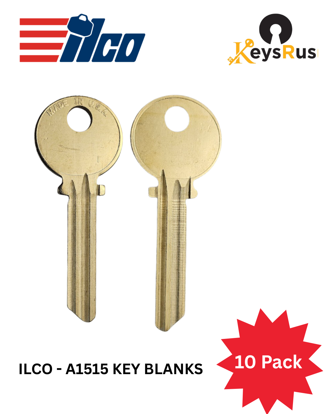 ILCO A1515 MEDECO Key Blank, Durable Key Blank for Medeco Locks