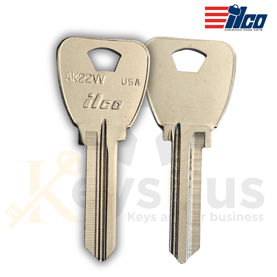 AK22W Key Blanks for Amerock Cabinet & Furniture Locks, 10-Pack (ILCO)