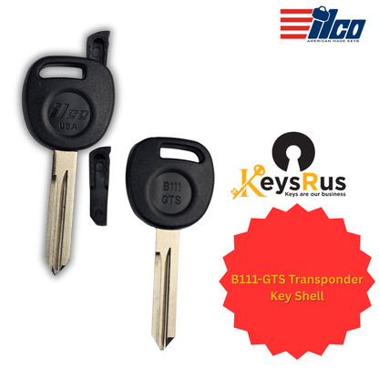 B111-GTS Transponder Key Shell for Chevy, Cadillac, GMC, and Hummer