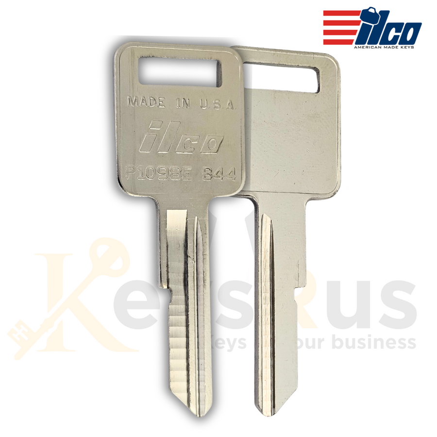 B44 / GM - E Key Blanks, 10-Pack, Brass Key Blanks for Utility, Cabinet, and Equipment Locks