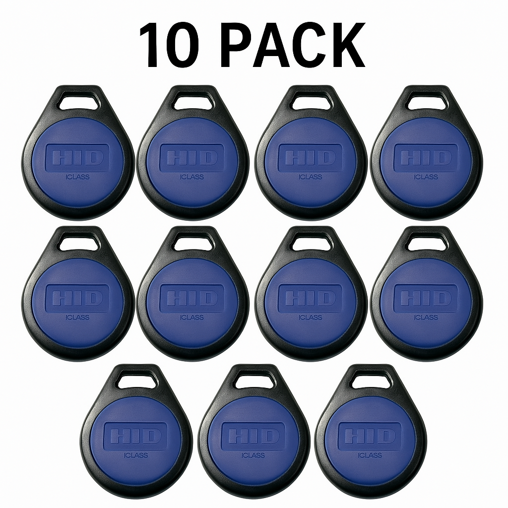 Blank HID iCLASS Legacy 13.56MHz Key Fob – Contactless RFID Credential 10 pack